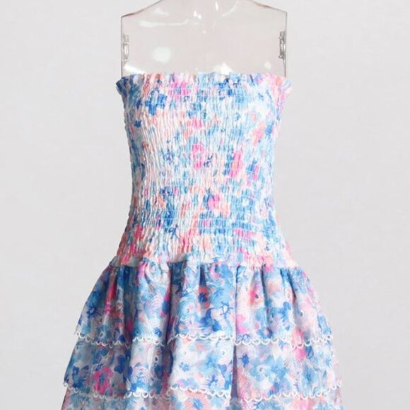 European Summer Dress Colorblock - I am Dusk Boutique - Picture 2 of 3